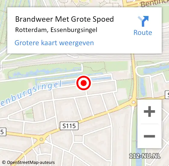 Locatie op kaart van de 112 melding: Brandweer Met Grote Spoed Naar Rotterdam, Essenburgsingel op 18 oktober 2017 10:46