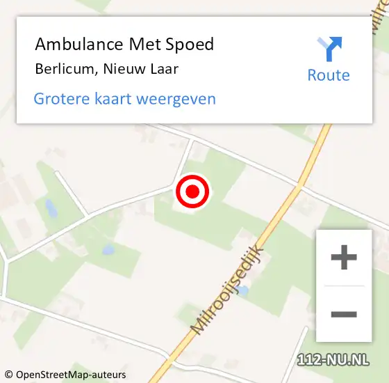 Locatie op kaart van de 112 melding: Ambulance Met Spoed Naar Berlicum, Nieuw Laar op 18 oktober 2017 16:47