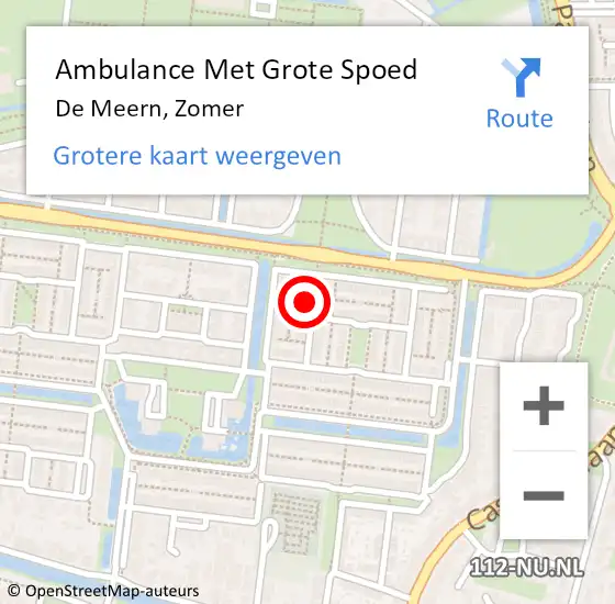 Locatie op kaart van de 112 melding: Ambulance Met Grote Spoed Naar De Meern, Zomer op 19 oktober 2017 06:28
