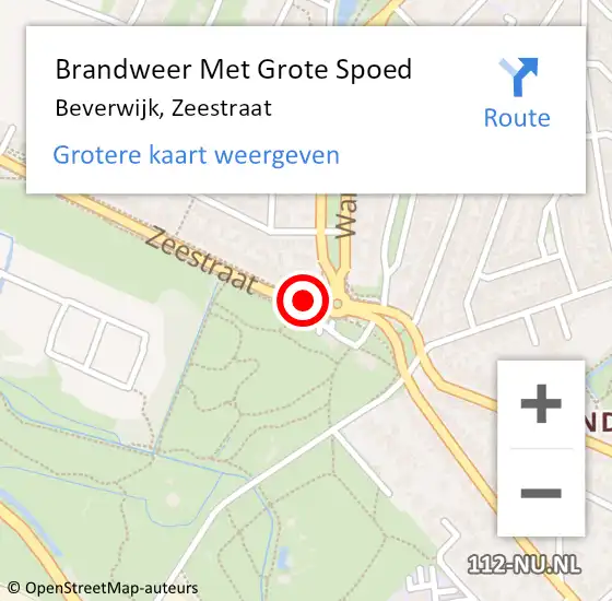 Locatie op kaart van de 112 melding: Brandweer Met Grote Spoed Naar Beverwijk, Westerhoutplein op 19 oktober 2017 12:06