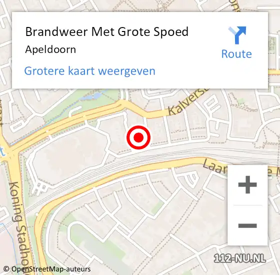 Locatie op kaart van de 112 melding: Brandweer Met Grote Spoed Naar Apeldoorn op 19 oktober 2017 16:45