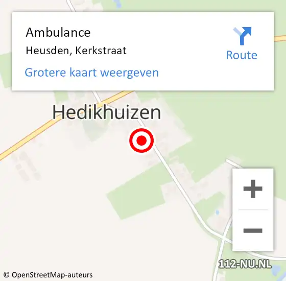 Locatie op kaart van de 112 melding: Ambulance Heusden, Kerkstraat op 22 oktober 2017 17:45
