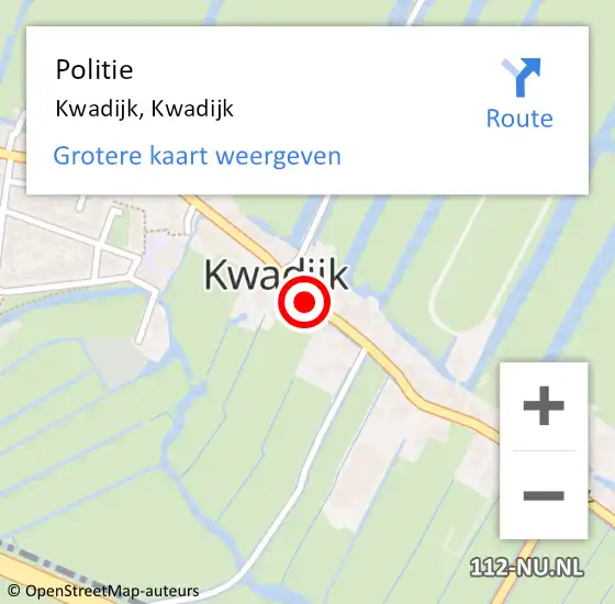 Locatie op kaart van de 112 melding: Politie Kwadijk, Kwadijk op 23 oktober 2017 14:20