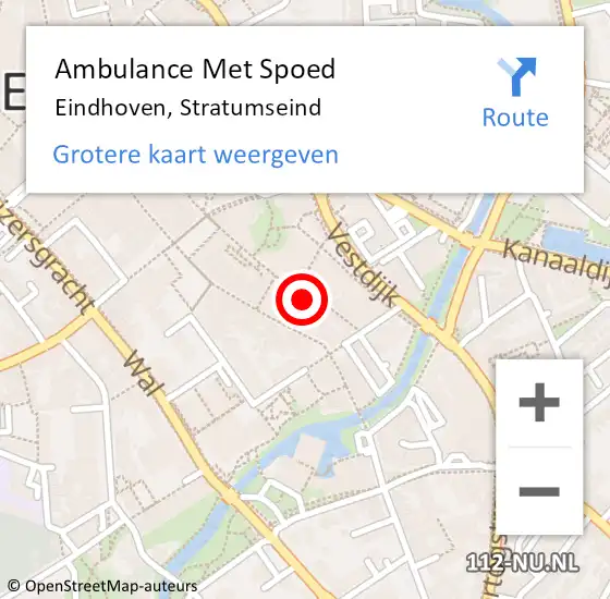 Locatie op kaart van de 112 melding: Ambulance Met Spoed Naar Eindhoven, Stratumseind op 2 november 2017 23:16