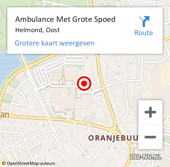 Locatie op kaart van de 112 melding: Ambulance Met Grote Spoed Naar Helmond, Oost op 4 november 2017 12:58