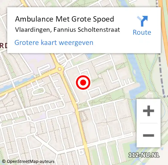 Locatie op kaart van de 112 melding: Ambulance Met Grote Spoed Naar Vlaardingen, Fannius Scholtenstraat op 4 november 2017 16:44