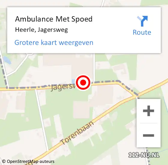 Locatie op kaart van de 112 melding: Ambulance Met Spoed Naar Heerle, Jagersweg op 5 november 2017 17:38