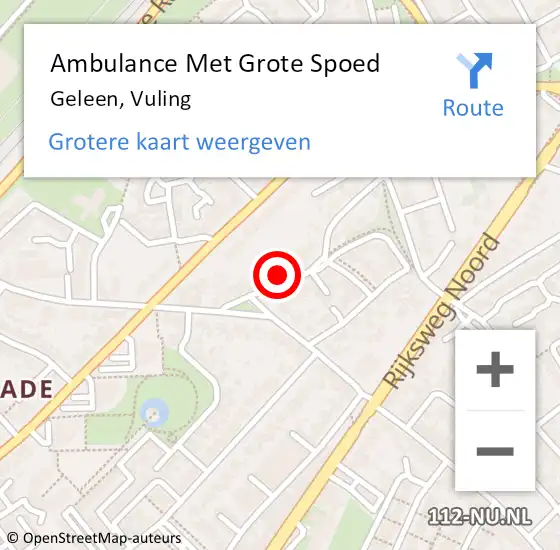 Locatie op kaart van de 112 melding: Ambulance Met Grote Spoed Naar Geleen, Vuling op 6 februari 2014 10:12