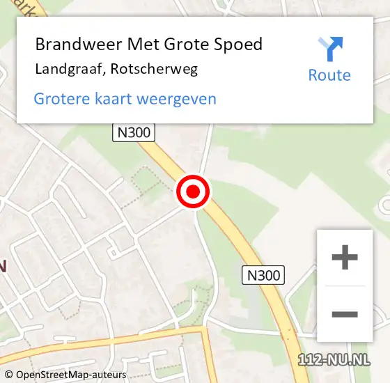 Locatie op kaart van de 112 melding: Brandweer Met Grote Spoed Naar Landgraaf, Rotscherweg op 7 november 2017 01:34