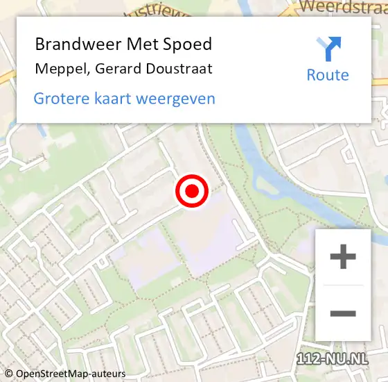 Locatie op kaart van de 112 melding: Brandweer Met Spoed Naar Meppel, Gerard Doustraat op 9 november 2017 00:34