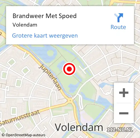 Locatie op kaart van de 112 melding: Brandweer Met Spoed Naar Volendam op 11 november 2017 17:46