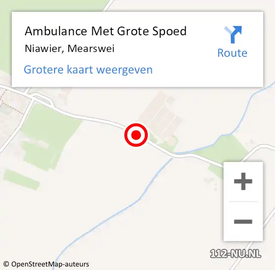 Locatie op kaart van de 112 melding: Ambulance Met Grote Spoed Naar Niawier, Mearswei op 11 november 2017 19:19