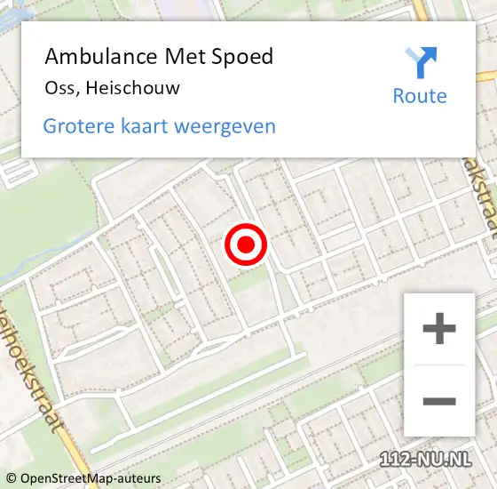 Locatie op kaart van de 112 melding: Ambulance Met Spoed Naar Oss, Heischouw op 14 november 2017 06:30