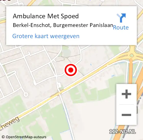 Locatie op kaart van de 112 melding: Ambulance Met Spoed Naar Berkel-Enschot, Burgemeester Panislaan op 14 november 2017 12:03