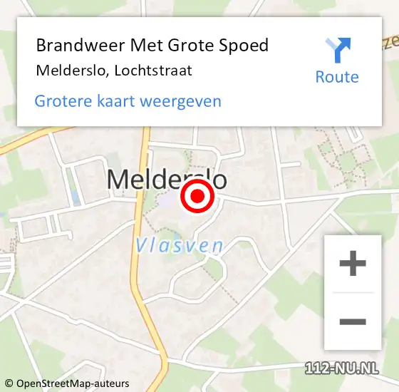 Locatie op kaart van de 112 melding: Brandweer Met Grote Spoed Naar Melderslo, Lochtstraat op 15 november 2017 07:57
