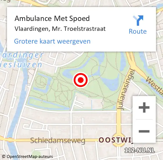 Locatie op kaart van de 112 melding: Ambulance Met Spoed Naar Vlaardingen, Kon Wilhelminahaven Zoz op 15 november 2017 20:37