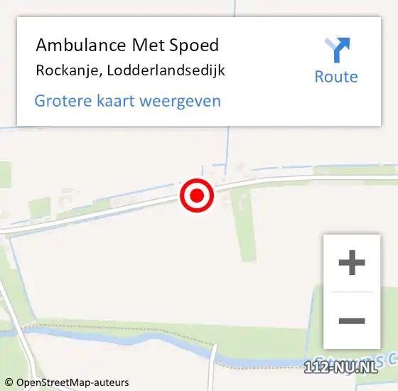 Locatie op kaart van de 112 melding: Ambulance Met Spoed Naar Rockanje, Lodderlandsedijk op 20 november 2017 21:50