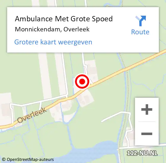 Locatie op kaart van de 112 melding: Ambulance Met Grote Spoed Naar Monnickendam, Overleek op 22 november 2017 16:21