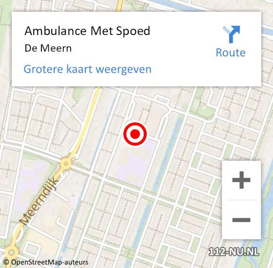 Locatie op kaart van de 112 melding: Ambulance Met Spoed Naar De Meern op 22 november 2017 19:30