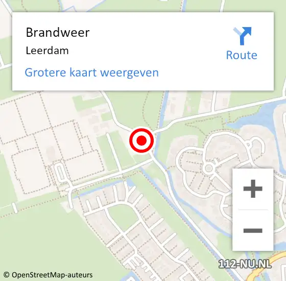 Locatie op kaart van de 112 melding: Brandweer Leerdam op 22 november 2017 22:05