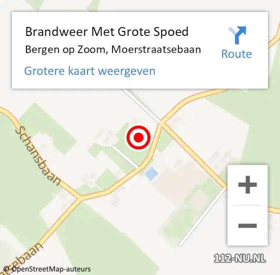 Locatie op kaart van de 112 melding: Brandweer Met Grote Spoed Naar Bergen op Zoom, Moerstraatsebaan op 24 november 2017 21:47