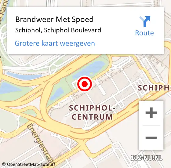Locatie op kaart van de 112 melding: Brandweer Met Spoed Naar Schiphol, Schiphol Boulevard op 24 november 2017 21:55