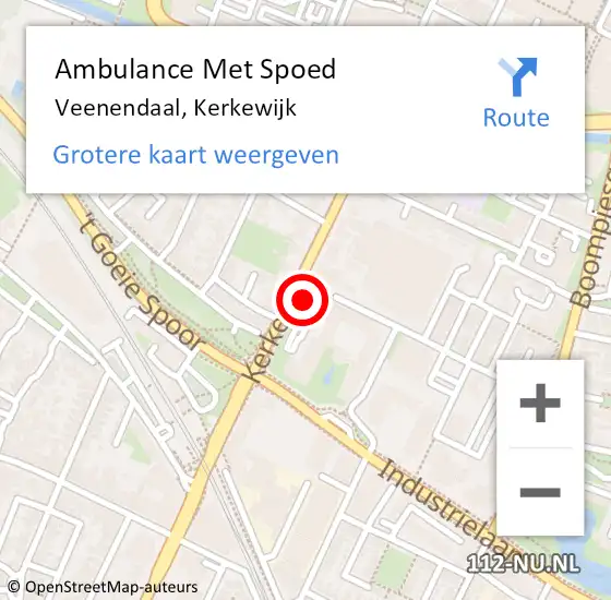 Locatie op kaart van de 112 melding: Ambulance Met Spoed Naar Veenendaal, Kerkewijk op 25 november 2017 08:19