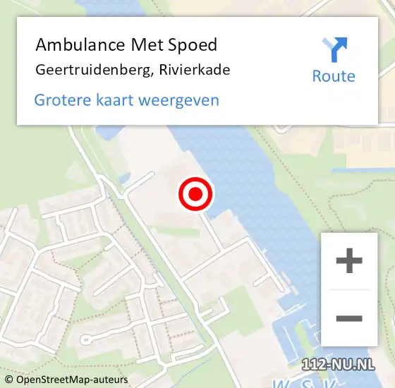 Locatie op kaart van de 112 melding: Ambulance Met Spoed Naar Geertruidenberg, Rivierkade op 25 november 2017 08:23