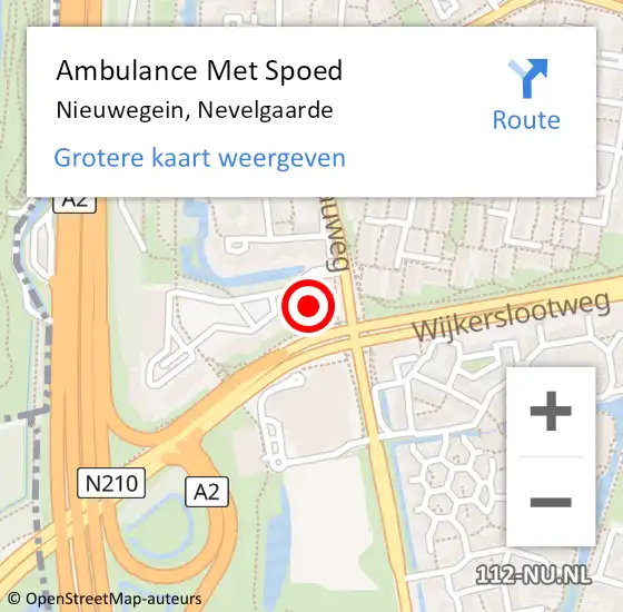 Locatie op kaart van de 112 melding: Ambulance Met Spoed Naar Nieuwegein, Nevelgaarde op 25 november 2017 08:35