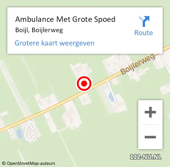 Locatie op kaart van de 112 melding: Ambulance Met Grote Spoed Naar Boijl, Boijlerweg op 25 november 2017 10:05