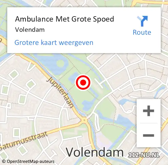 Locatie op kaart van de 112 melding: Ambulance Met Grote Spoed Naar Volendam op 27 november 2017 00:40