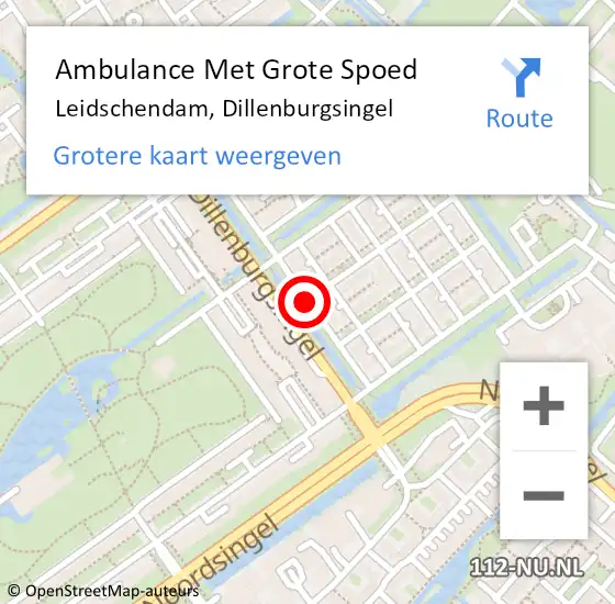 Locatie op kaart van de 112 melding: Ambulance Met Grote Spoed Naar Leidschendam, Dillenburgsingel op 27 november 2017 22:41