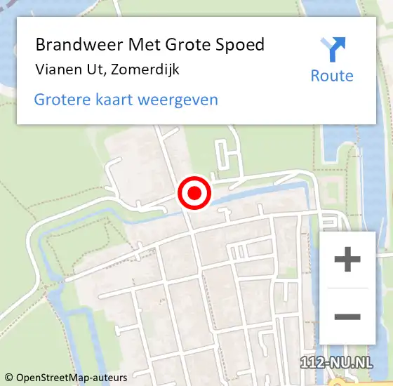 Locatie op kaart van de 112 melding: Brandweer Met Grote Spoed Naar Vianen Ut, Zomerdijk op 28 november 2017 03:04