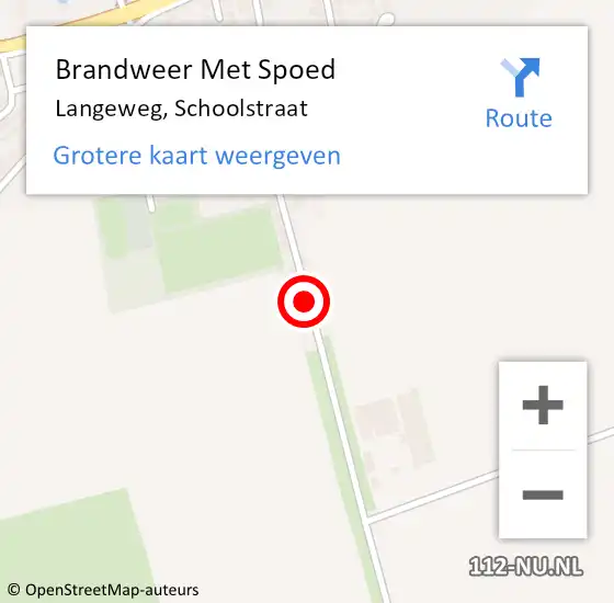 Locatie op kaart van de 112 melding: Brandweer Met Spoed Naar Langeweg, Schoolstraat op 29 november 2017 23:35