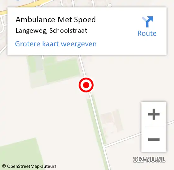 Locatie op kaart van de 112 melding: Ambulance Met Spoed Naar Langeweg, Schoolstraat op 29 november 2017 23:41