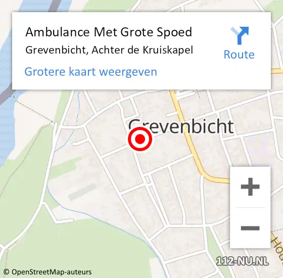 Locatie op kaart van de 112 melding: Ambulance Met Grote Spoed Naar Grevenbicht, Achter de Kruiskapel op 8 februari 2014 12:33