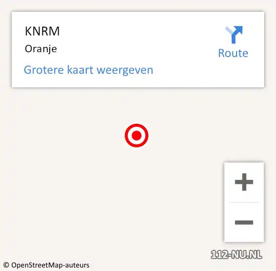 Locatie op kaart van de 112 melding: KNRM Oranje op 2 december 2017 15:16