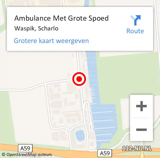 Locatie op kaart van de 112 melding: Ambulance Met Grote Spoed Naar Waspik, Scharlo op 7 december 2017 13:22