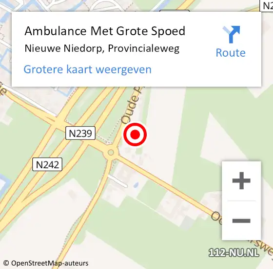 Locatie op kaart van de 112 melding: Ambulance Met Grote Spoed Naar Nieuwe Niedorp, Provincialeweg op 8 december 2017 08:51