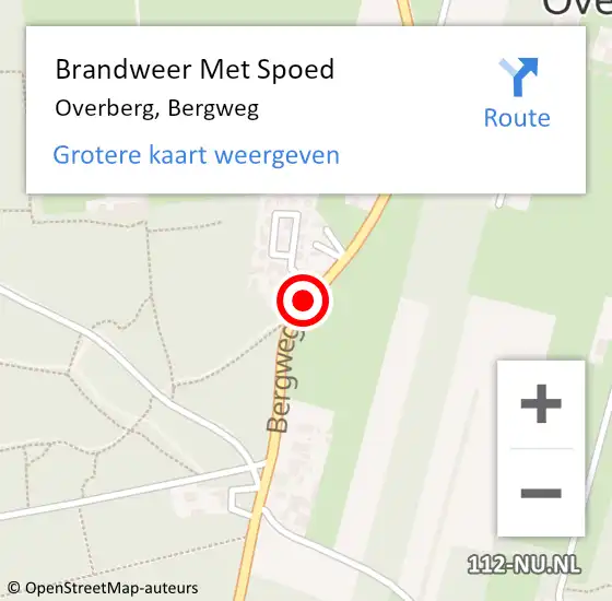 Locatie op kaart van de 112 melding: Brandweer Met Spoed Naar Overberg, Bergweg op 9 december 2017 07:05