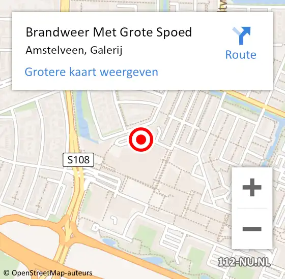 Locatie op kaart van de 112 melding: Brandweer Met Grote Spoed Naar Amstelveen, Galerij op 11 december 2017 00:00