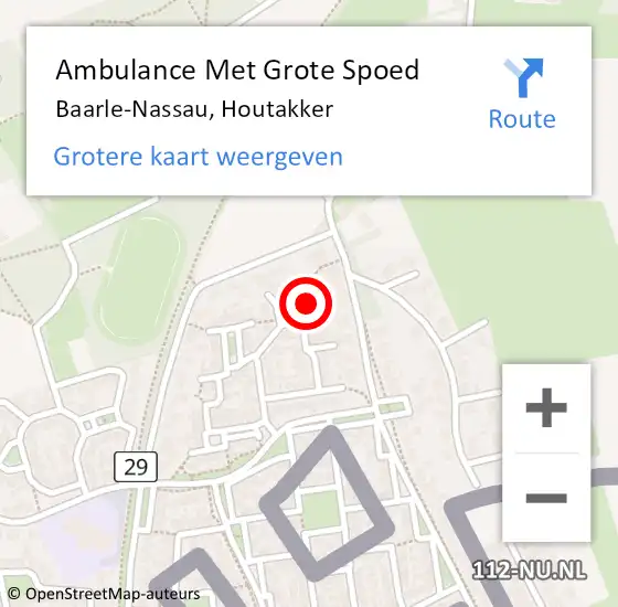 Locatie op kaart van de 112 melding: Ambulance Met Grote Spoed Naar Baarle-Nassau, Houtakker op 12 december 2017 01:36