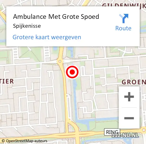 Locatie op kaart van de 112 melding: Ambulance Met Grote Spoed Naar Spijkenisse op 14 december 2017 12:17