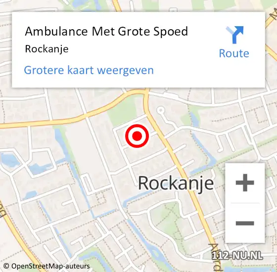 Locatie op kaart van de 112 melding: Ambulance Met Grote Spoed Naar Rockanje op 15 december 2017 18:45