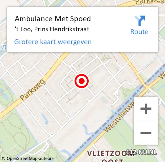 Locatie op kaart van de 112 melding: Ambulance Met Spoed Naar Voorburg, Oranje Nassaustraat op 15 december 2017 22:11