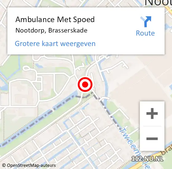 Locatie op kaart van de 112 melding: Ambulance Met Spoed Naar Nootdorp, Brasserskade op 30 december 2017 20:33