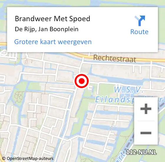 Locatie op kaart van de 112 melding: Brandweer Met Spoed Naar De Rijp, Jan Boonplein op 1 januari 2018 04:06
