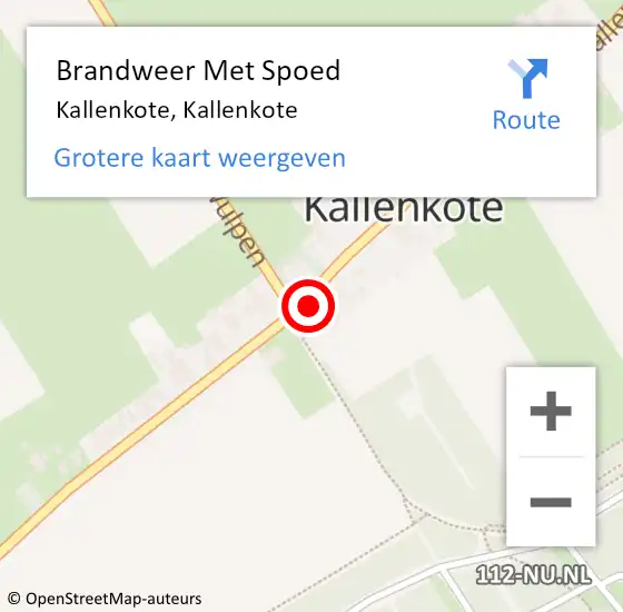 Locatie op kaart van de 112 melding: Brandweer Met Spoed Naar Kallenkote, Kallenkote op 2 januari 2018 16:04