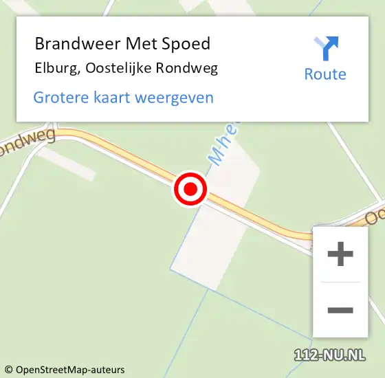 Locatie op kaart van de 112 melding: Brandweer Met Spoed Naar Elburg, Oostelijke Rondweg op 3 januari 2018 04:32