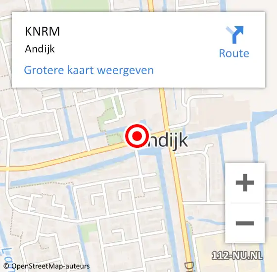 Locatie op kaart van de 112 melding: KNRM Andijk op 3 januari 2018 15:48